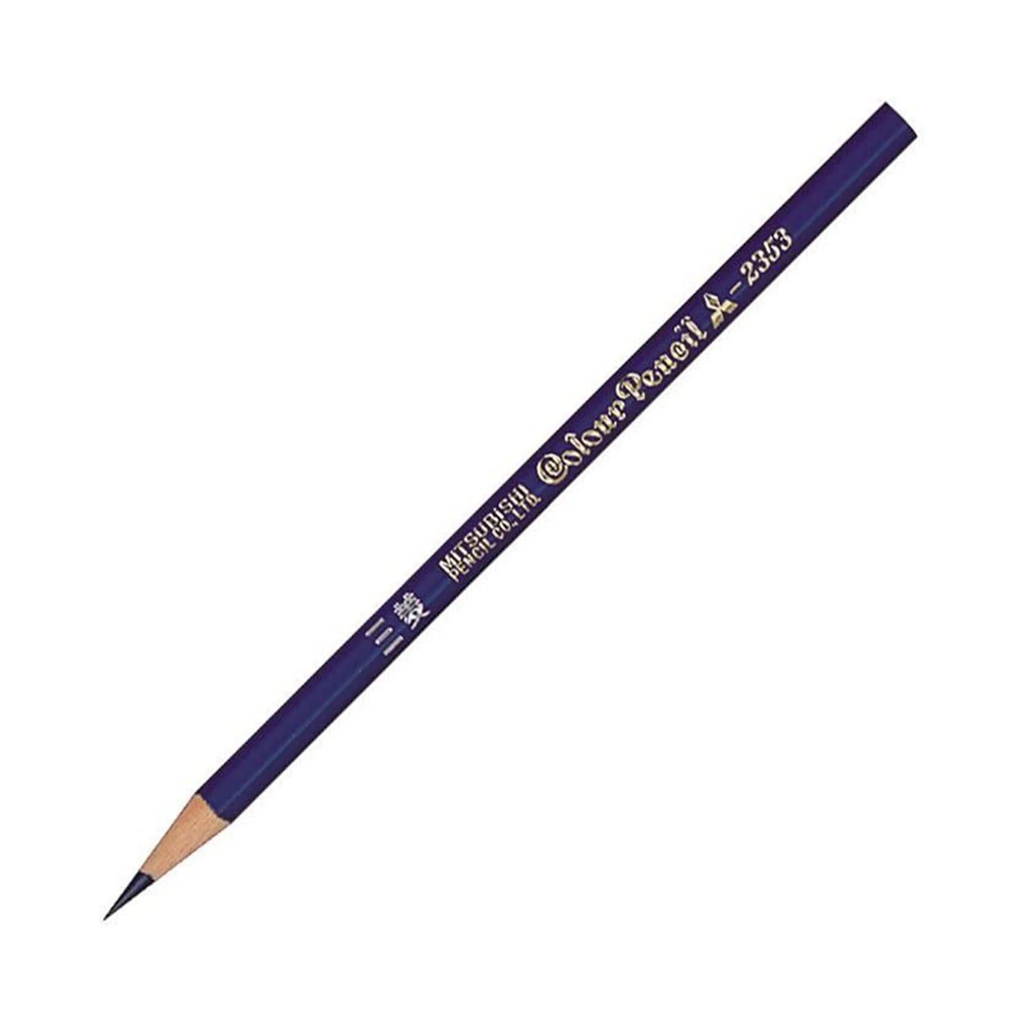 2353 Indigo Blue Colored Wooden Pencils 1 Dozen Pack / uni Mitsubishi Pencil - Image 2