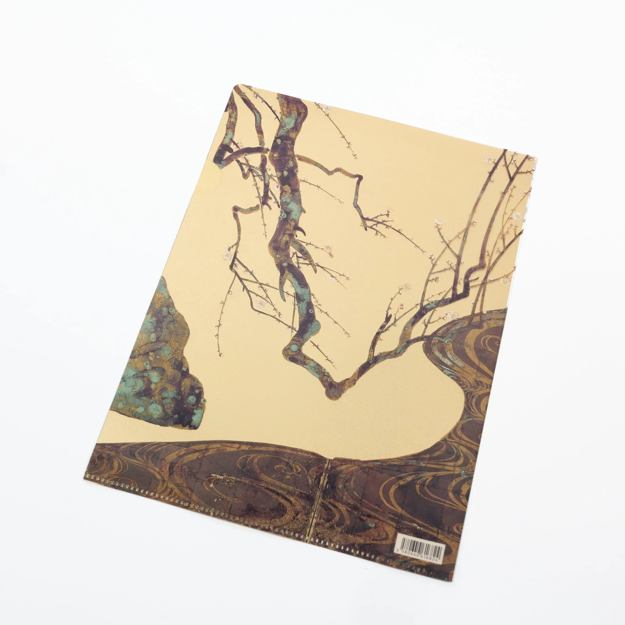Red and White Plum Blossoms Gold Leaf A4 Clear File / Benrido - Image 2