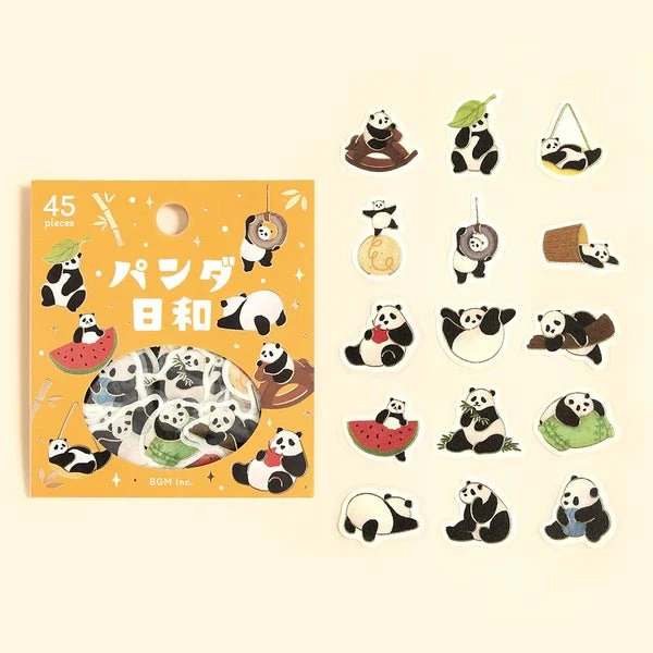 BGM Foil Stamping "Panda Biyori" Stickers / BGM - Image 2