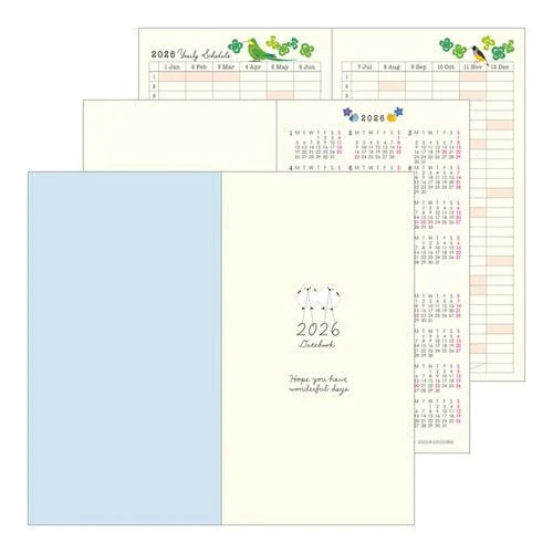 Birds and Seasonal Plants Pocket Diary 2026 / MIDORI - Image 6