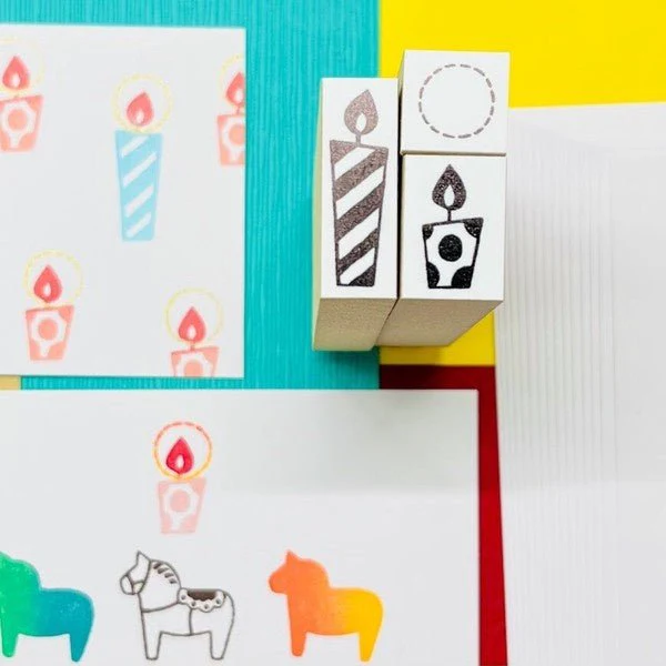 Candle Wood Stamp Set of 3 / Morita Inbou - Image 5
