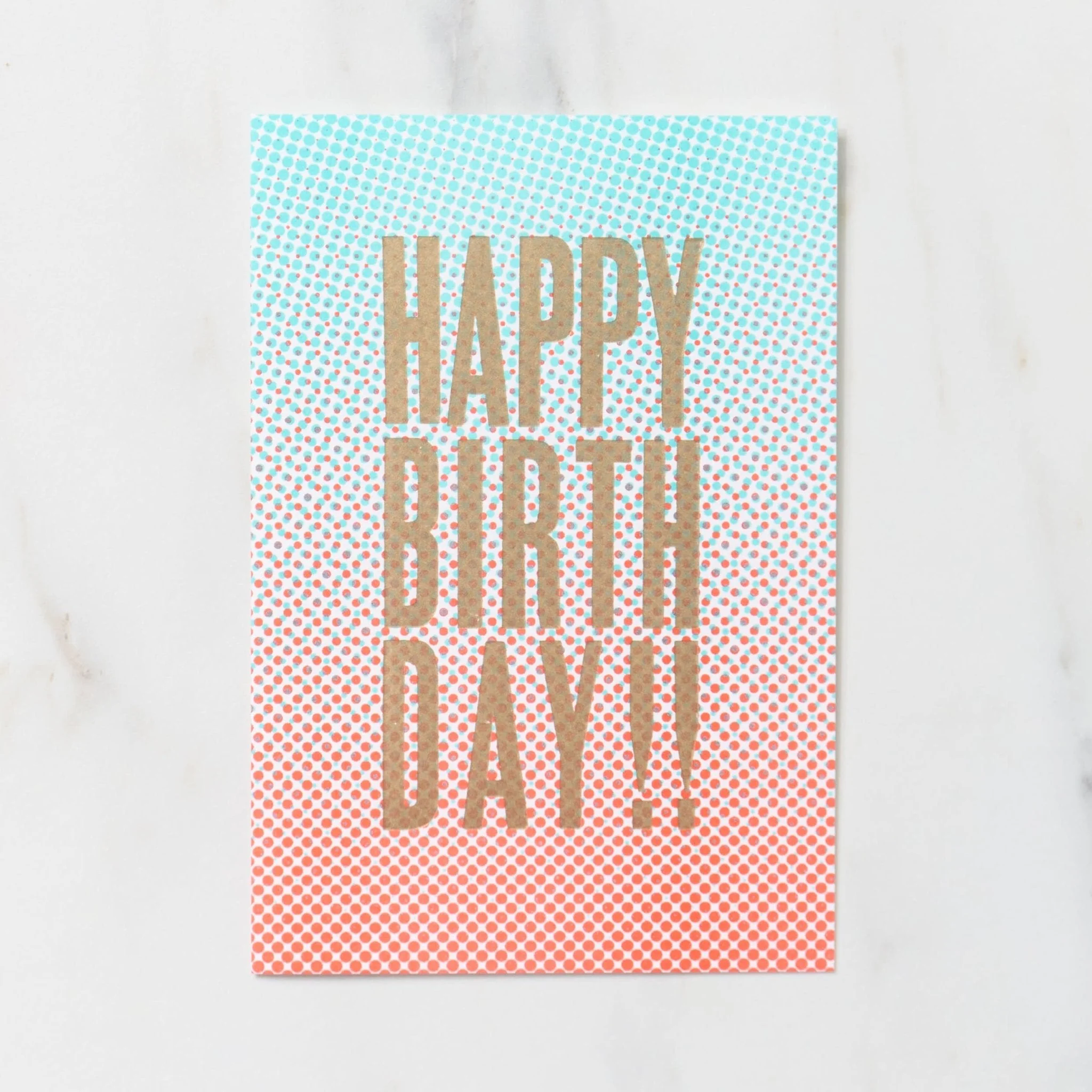 DOT 2 Greeting Cards HAPPY BIRTHDAY / Letterpress Letters - Image 5