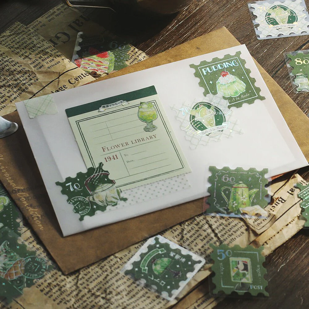 BGM Foil Stamping "Kissa A La Mode: Stamp" Flake Stickers / BGM - Image 11