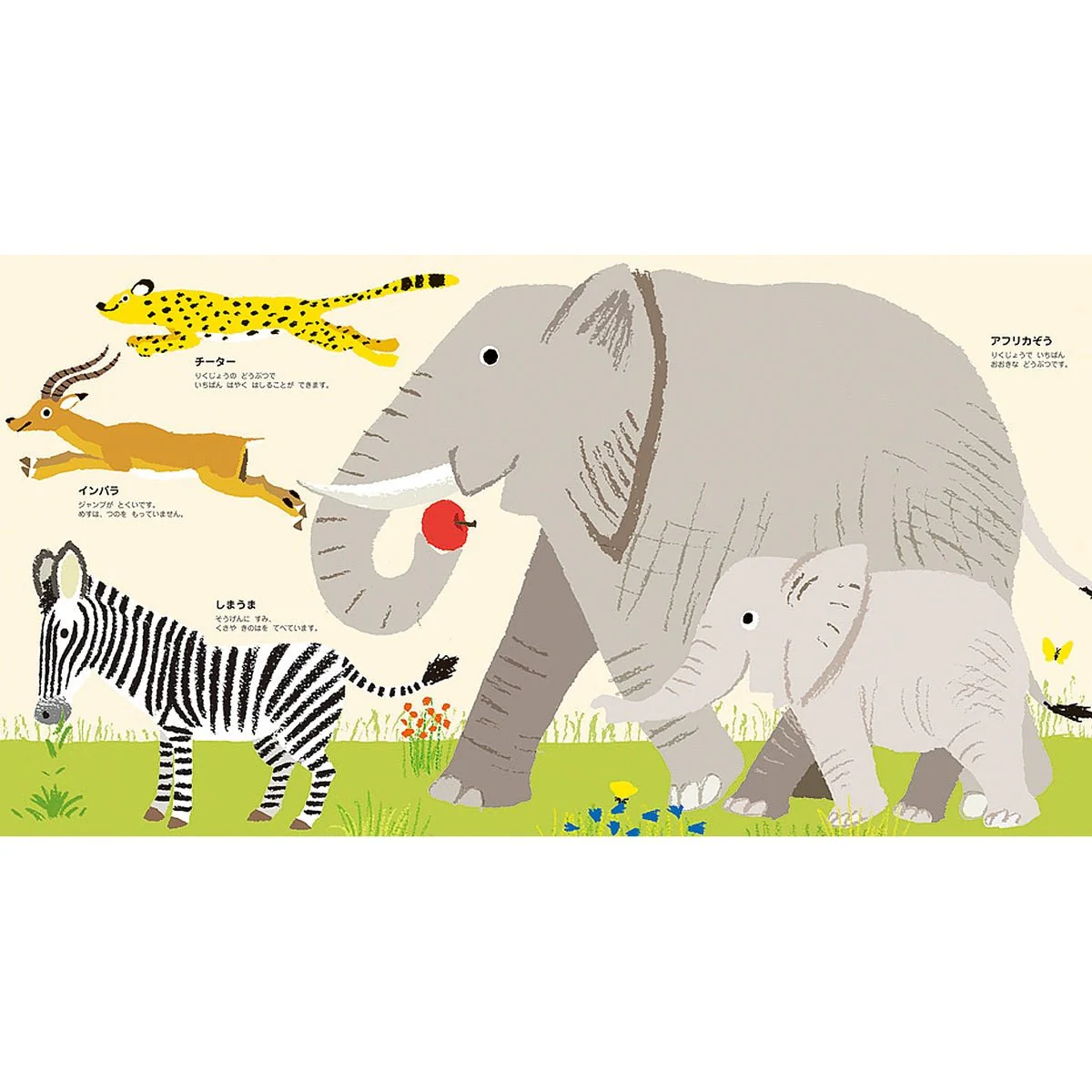 Hajimete Zukan Animals 1 Picture Book / KOKUYO - Image 2