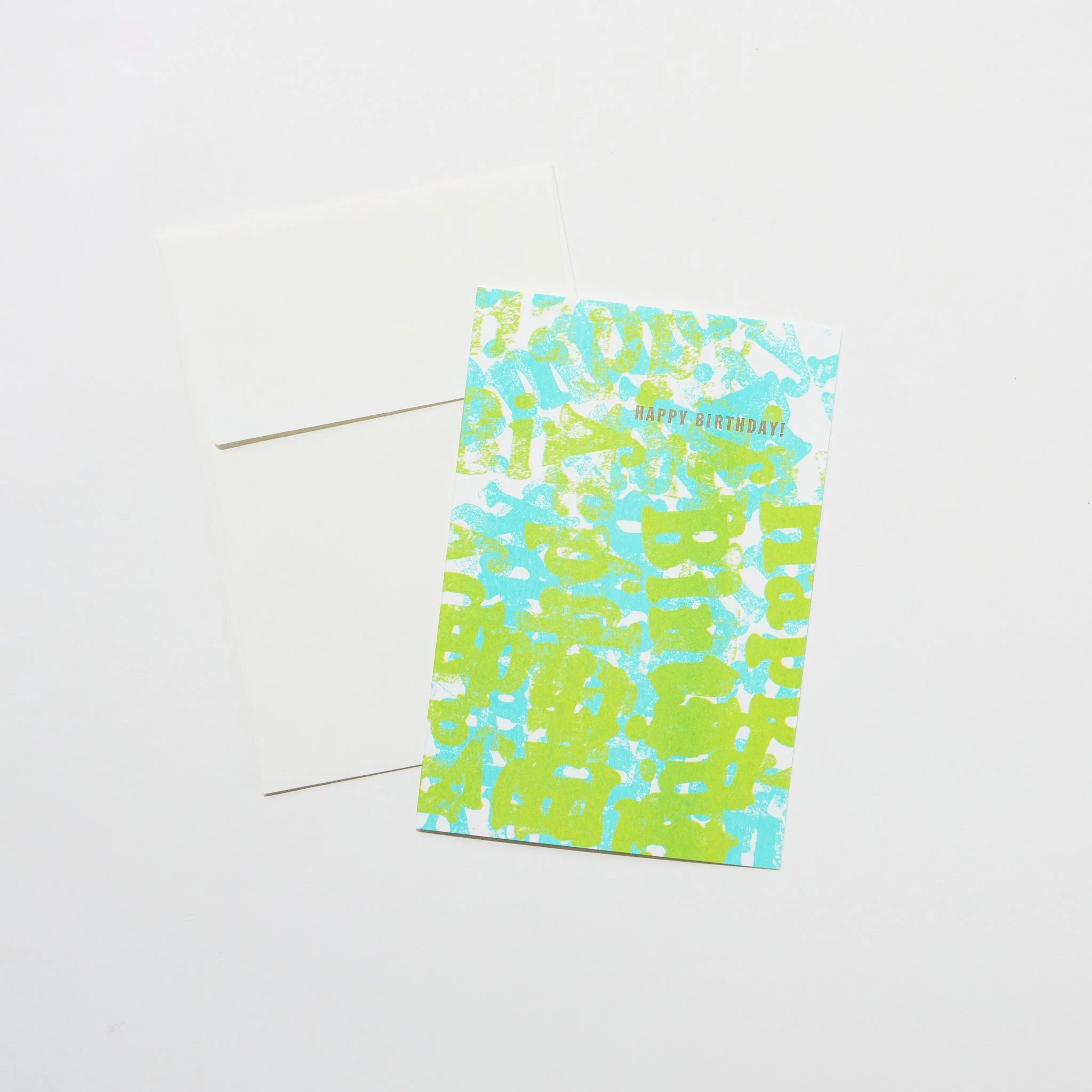 Happy Birthday Letter Stamp Card / Letterpress Letters - Image 2