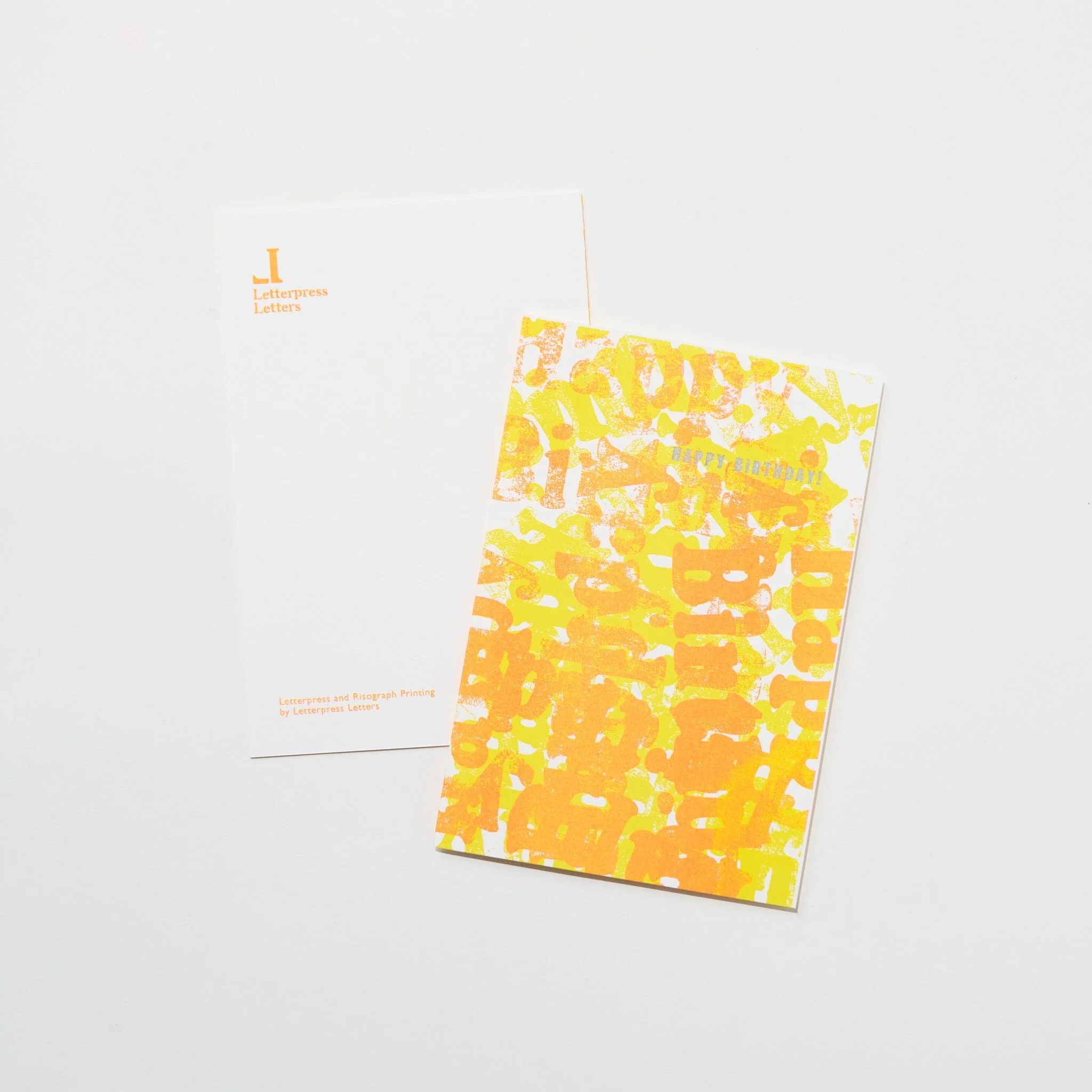 Happy Birthday Letter Stamp Card / Letterpress Letters - Image 4