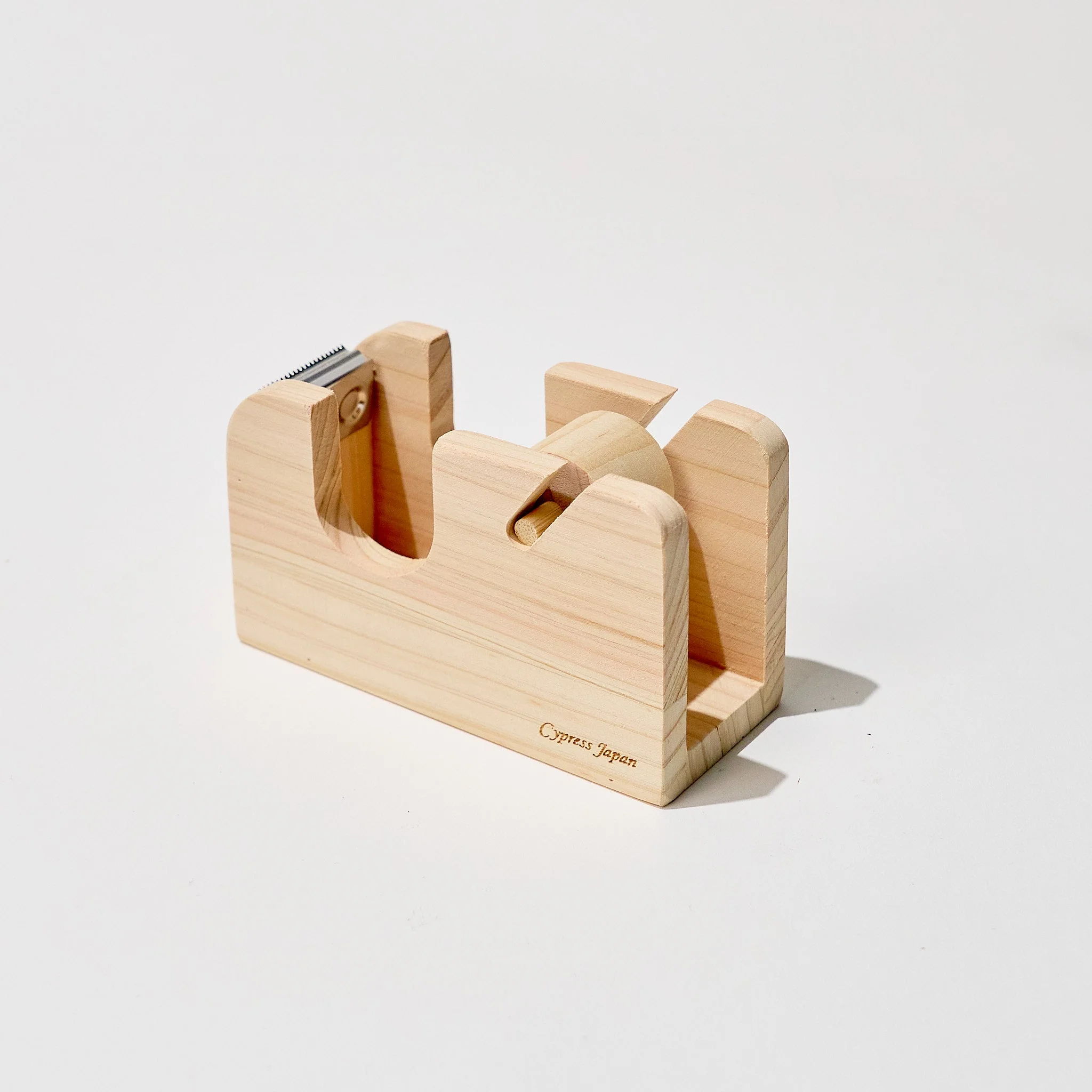 Hinoki Wood Tape Cutter / Cypress Japan - Image 3
