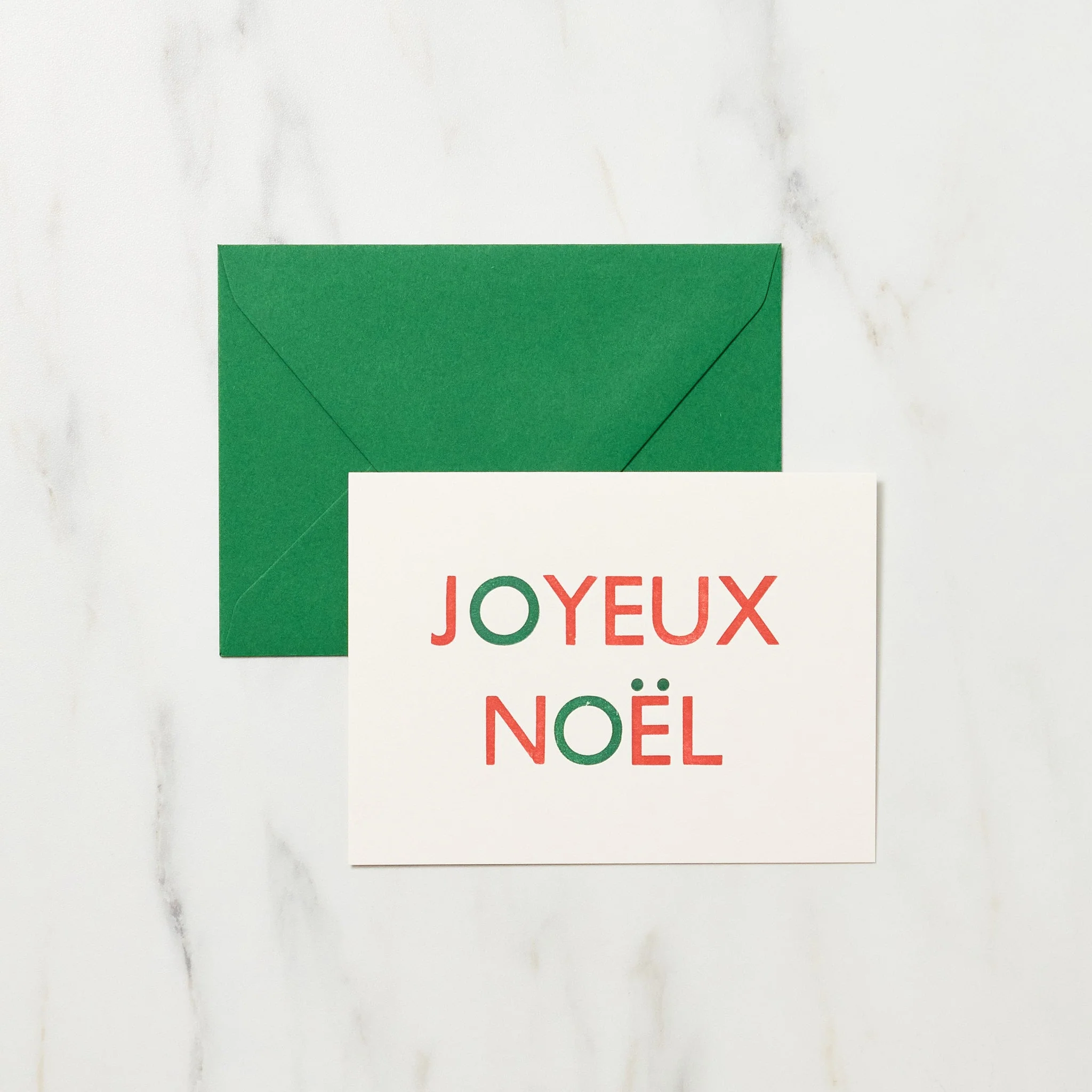 Joyeux Noël Typeface Christmas Card / Letterpress Letters - Image 2