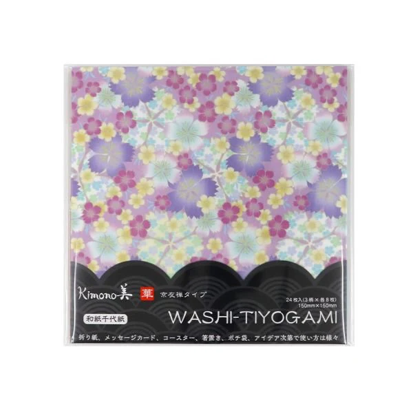 Kimono Beauty Flowers Washi Chiyogami Origami / SAIEN