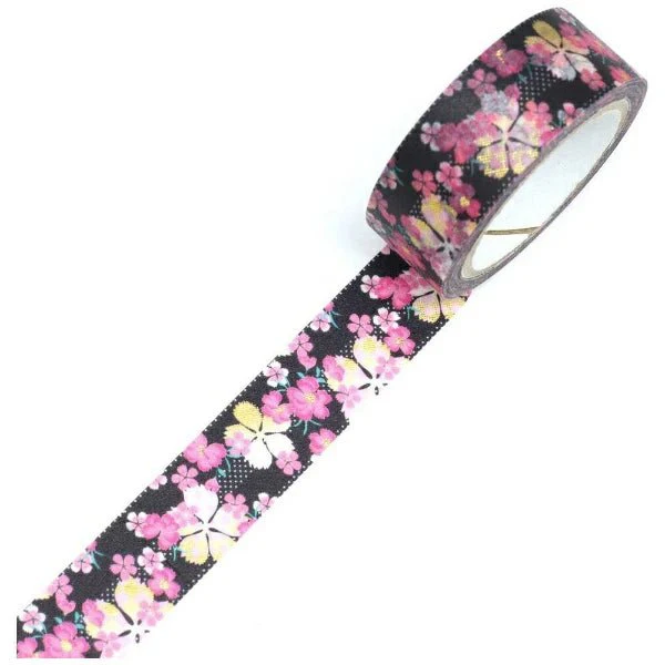 Kimono Beauty Striped Nadeshiko Foil Masking Tape / SAIEN