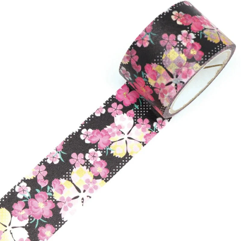 Kimono Beauty Striped Nadeshiko Foil Masking Tape / SAIEN - Image 2