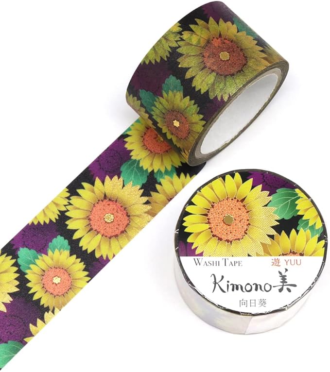 Kimono Beauty Sunflower Masking Tape / SAIEN