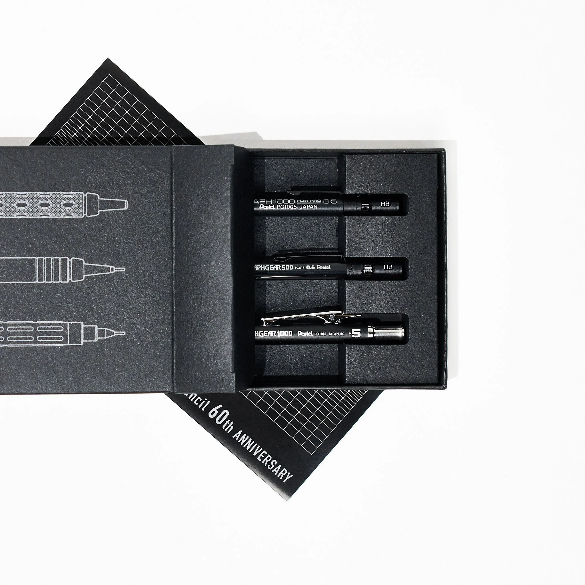 [Limited] Graph Mechanical Pencil 60th Anniversary 3-Piece Set / Pentel - Image 4
