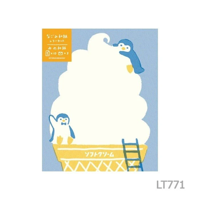 [Limited]  Sweets Animal Studio Nagomi Washi Letter Set / Furukawashiko - Image 3