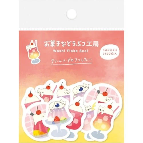 [Limited] Sweets Animal Studio Washi Flake Stickers / Furukawashiko - Image 5