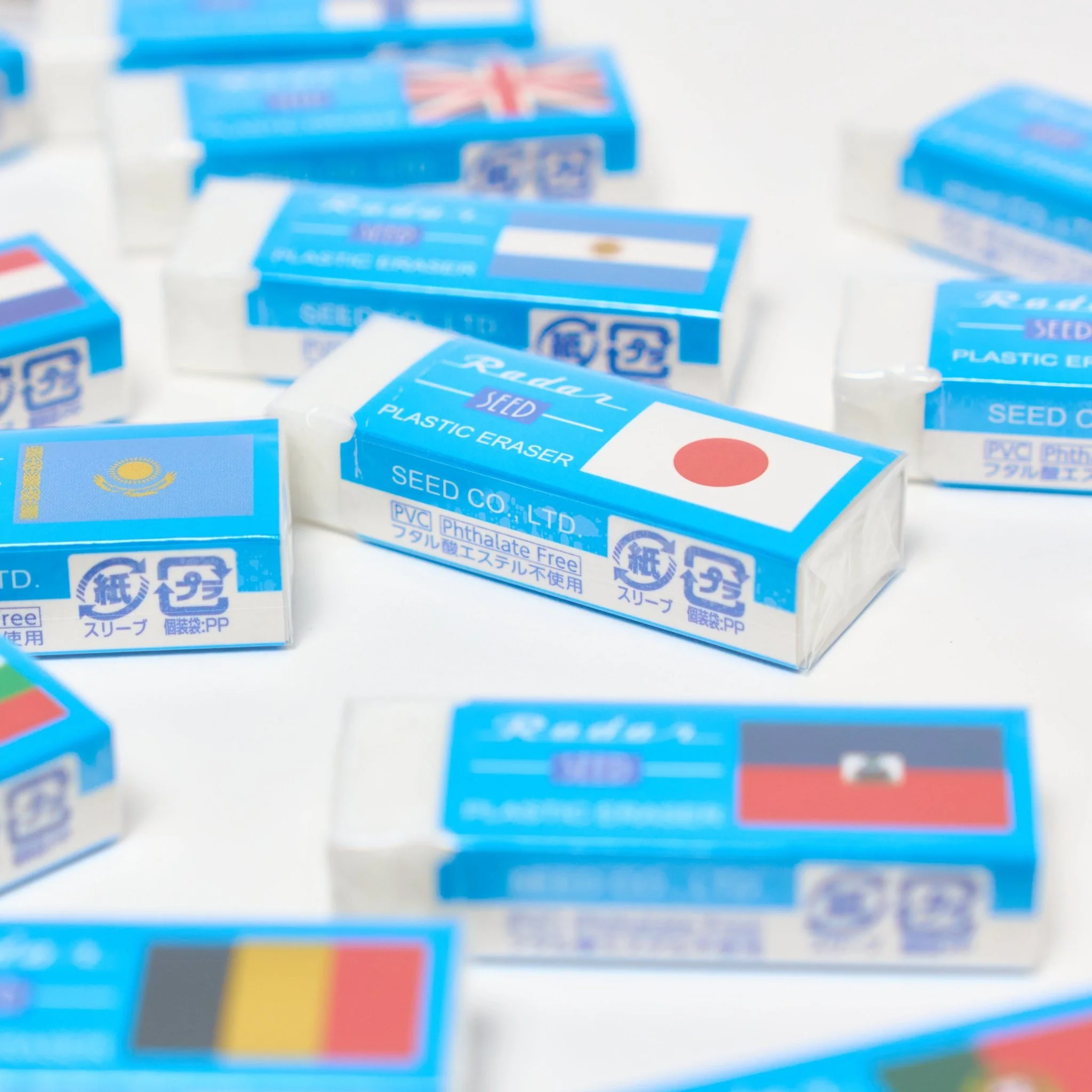 [Limited] World Flags Radar Eraser 25-Piece Box Set / SEED - Image 3