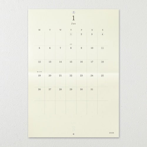 MD Bi-Fold Wall Calendar 2026 / MIDORI - Image 6