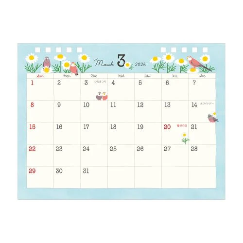 Medium Ring Desk Calendar 2026 / MIDORI - Image 14