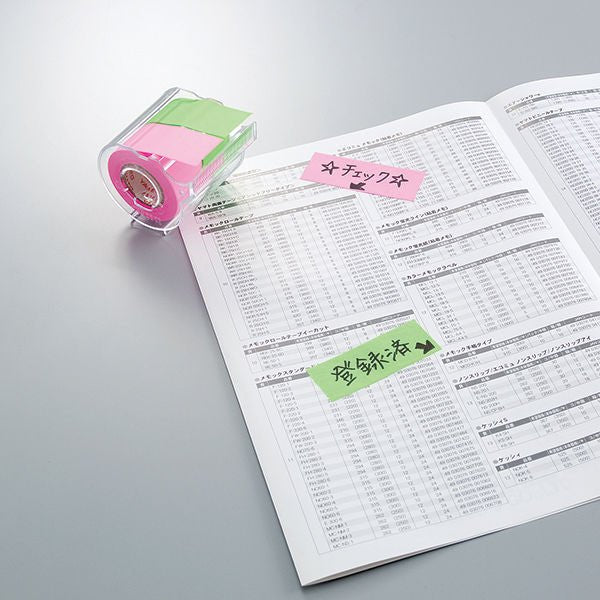 Memoc Roll Sticky Note Fluorescent Color 25mm 2 Rolls / Yamato - Image 9