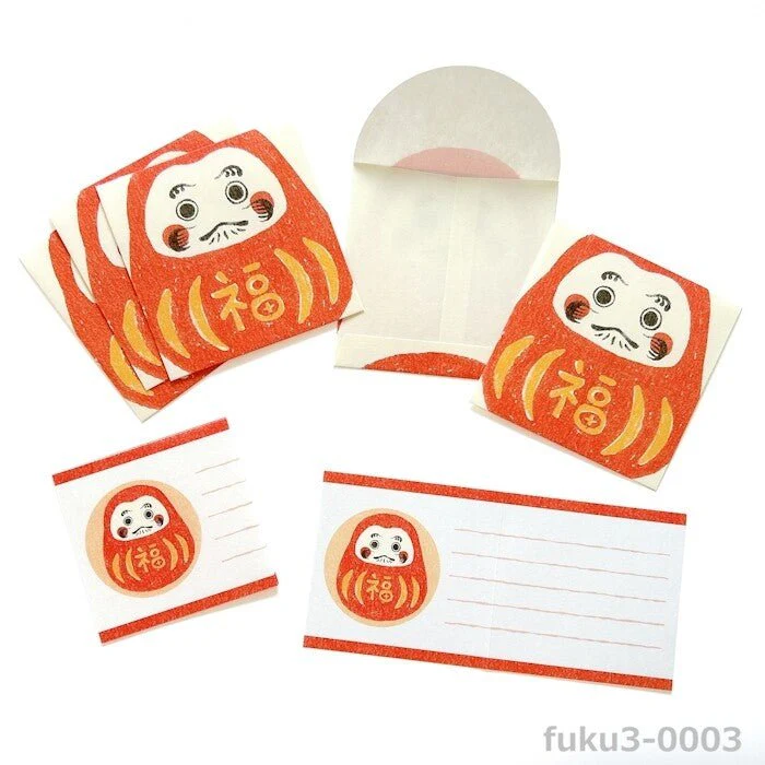 Mino Washi Mashikaku Pochibun Square Mini Letter Set / Furukawashiko - Image 5