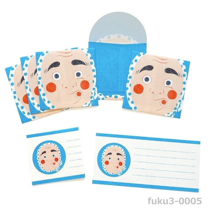 Mino Washi Mashikaku Pochibun Square Mini Letter Set / Furukawashiko - Image 6
