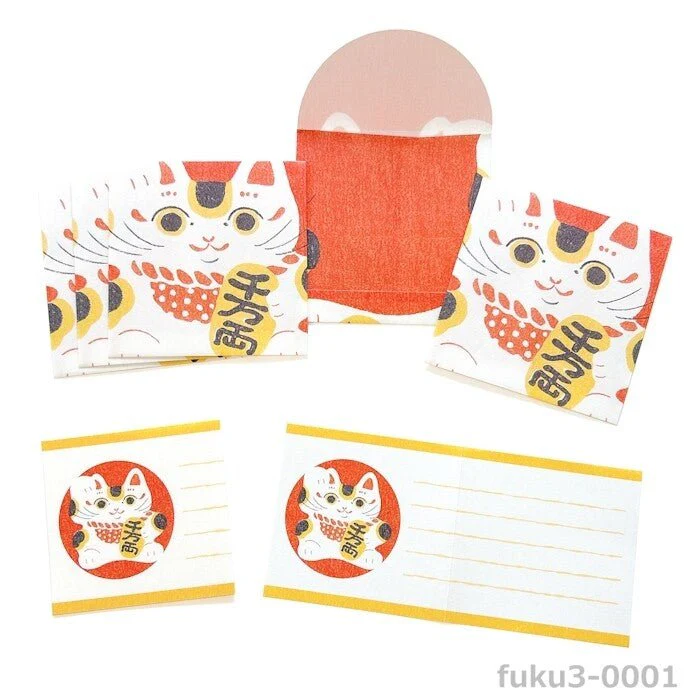 Mino Washi Mashikaku Pochibun Square Mini Letter Set / Furukawashiko - Image 8