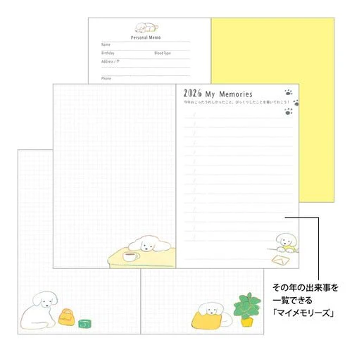 Natsumi Teraoka Puppy Pocket Diary 2026 / MIDORI - Image 7