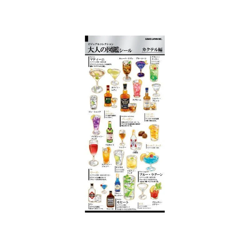 Otonano Zukan Food and Drinks Stickers / Kamio Japan - Image 2