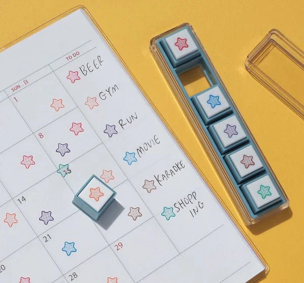 Pochitto Pick! Push-Button Stamp Colorful Stars / KODOMO NO KAO