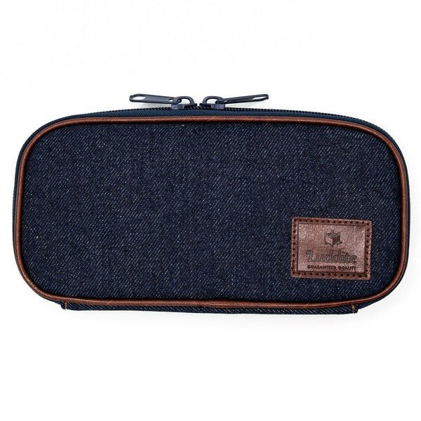 Round Zip Denim Pen Case / Luddite - Image 2