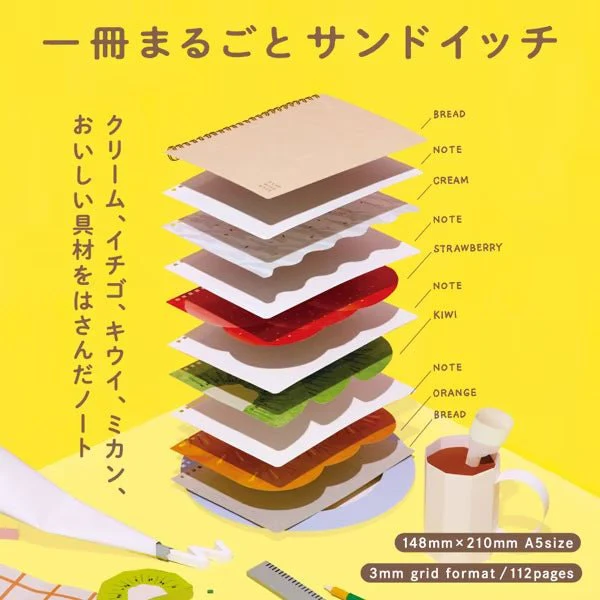SANDWICH NOTE A5 Size Notebook / IROHA PUBLISHING - Image 8