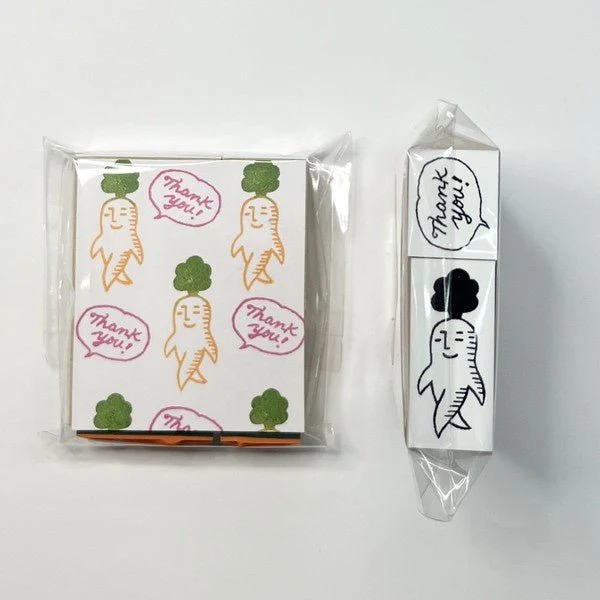Tottoko Carrot Wood Stamp Set / Morita Inbou - Image 3