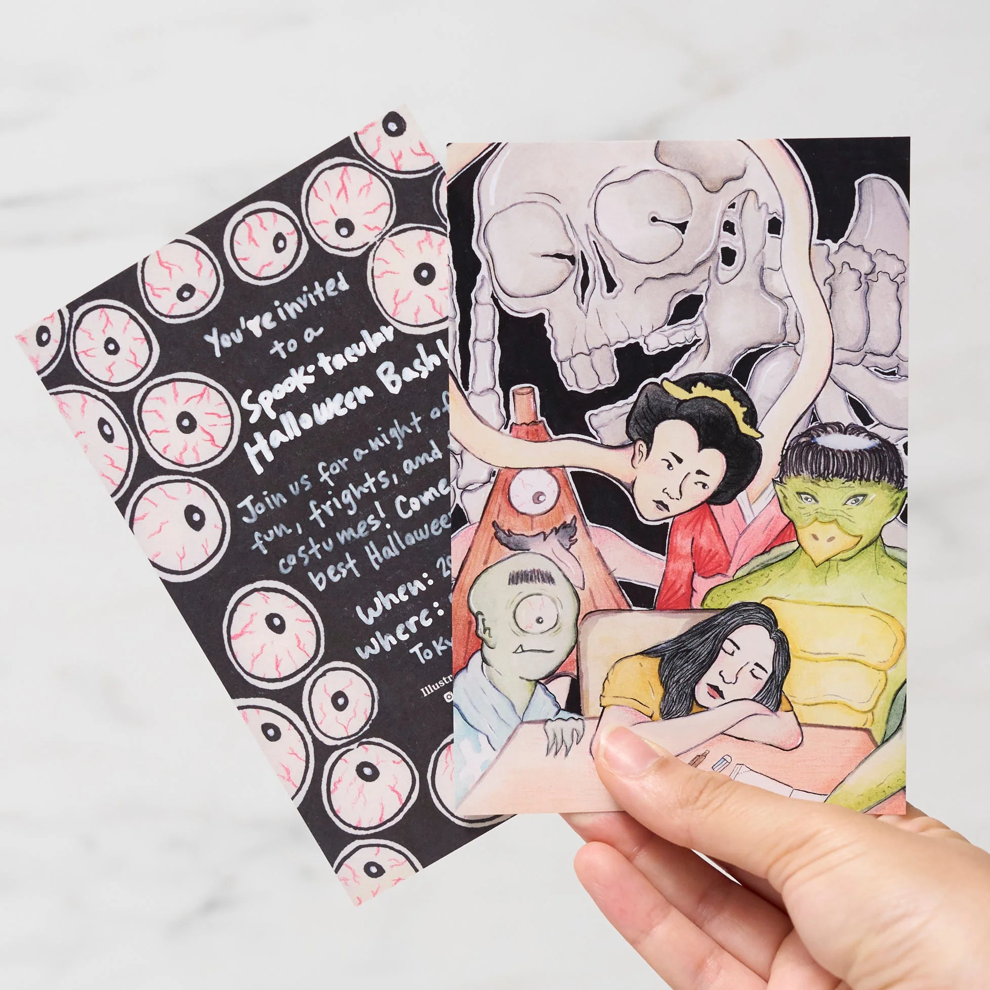 "Yokai Halloween 2" Postcard by Jessie / Bungu - Image 6