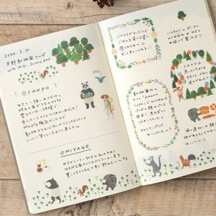 Yuru Log B6 Illustrated Notebook / MIDORI - Image 11