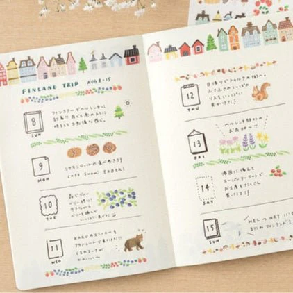 Yuru Log B6 Illustrated Notebook / MIDORI - Image 23