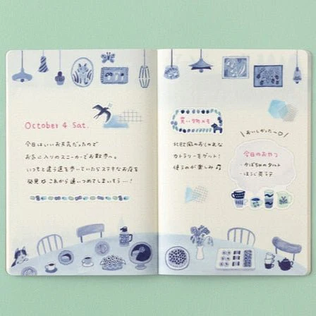 Yuru Log B6 Illustrated Notebook / MIDORI - Image 26